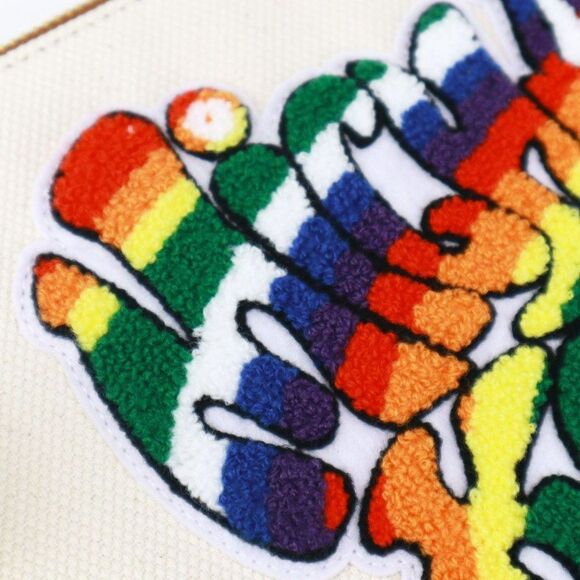 NWT Michael Kors RAINBOW LGBTQ Pride Large Zip Clutch Pouch - Picture 12 of 15